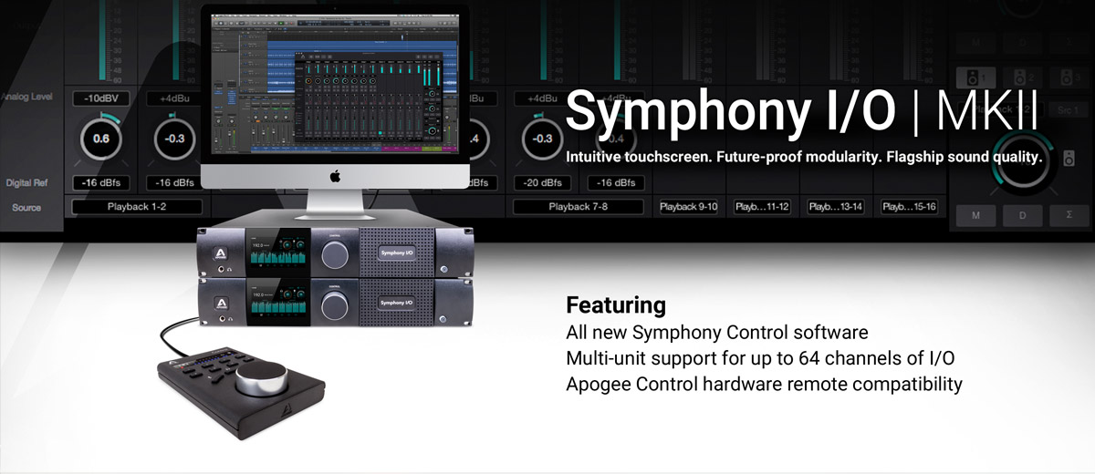 Apogee Introduces Apogee Control For Symphony I/O and Element Interfaces